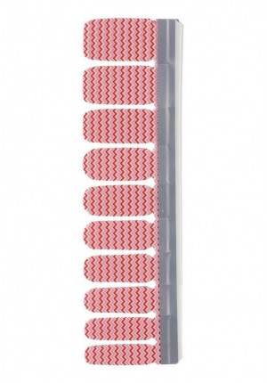 Nail Strip White/Red Candy Cane