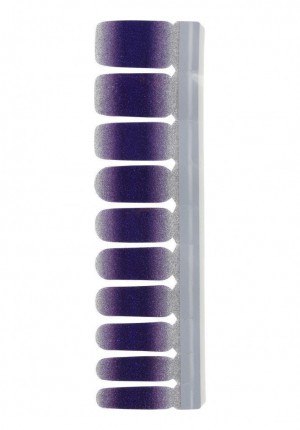 Nail Strip Glitter White/Purple